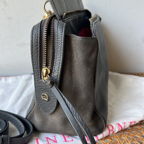 Elaine Turner Leather Handbag with Bamboo Handle - Picture 7 of 11